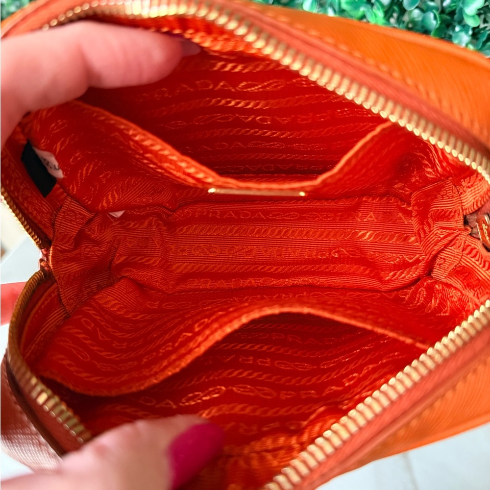 Prada Orange Mini Crossbody Bag Authentic - Picture 9 of 9